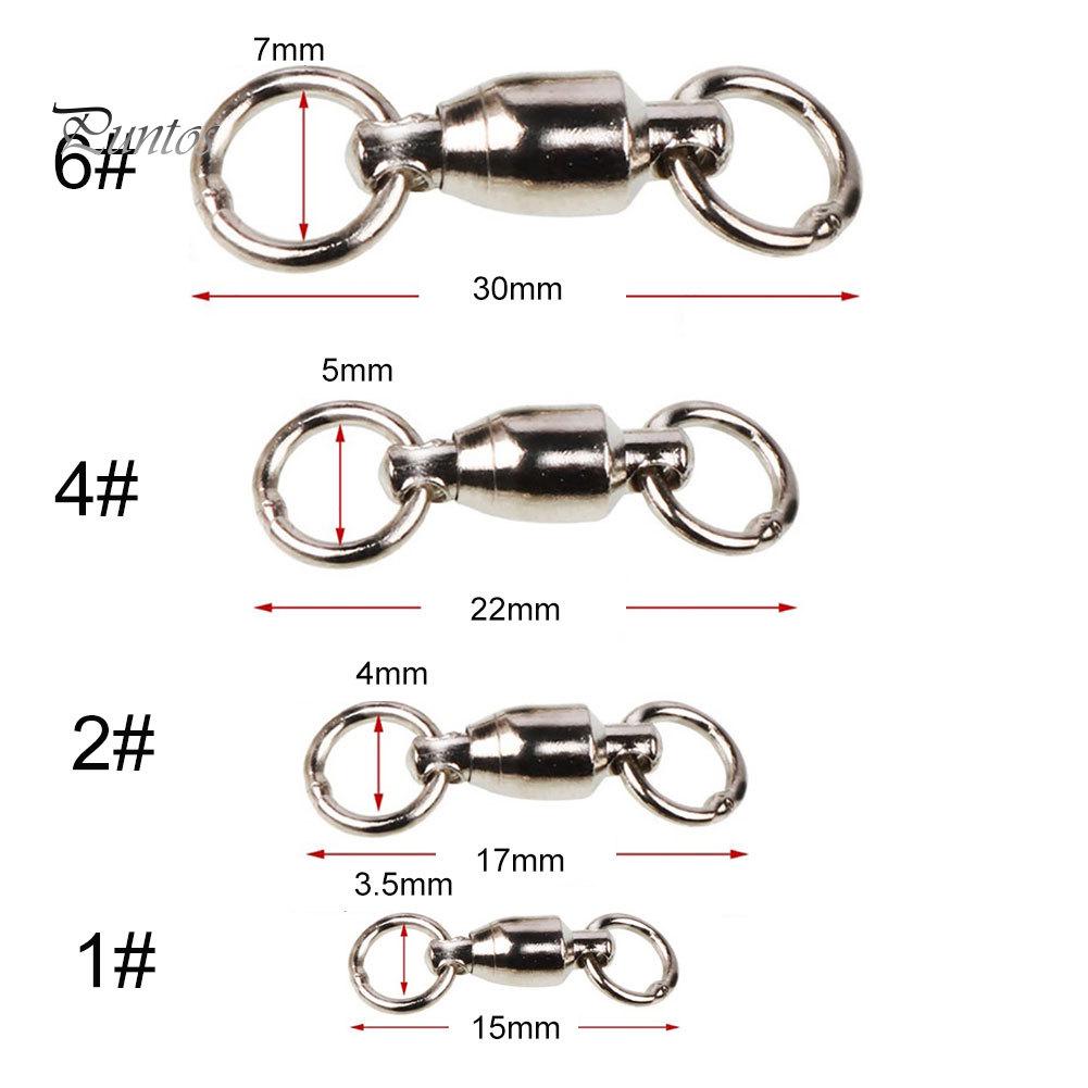 Puntos 30 шт. из нержавеющей стали, вертлюги для рыбалки, шарикоподшипники, роликовые кольца, разъем для крючка