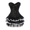 Комплект юбка-корсет для женщин Цветочный корсет-бюстье и комплект юбка-пачка Сексуальный костюм-бэбидолл на шнуровке в викторианском винтажном стиле Косплей Вечеринка