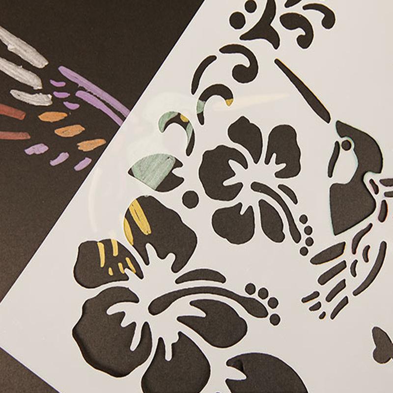 Инструменты для самостоятельного украшения альбомов: Тематическая кружевная линейка, полые шаблоны для домашних животных и принадлежности для рисования