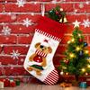 3D Christmas Stocking Santa Snowman Reindeer Cat Dog Pattern Traditional Holiday Hanging Stocking Fireplace Decor