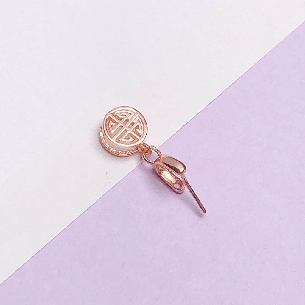 Подвеска из стерлингового серебра 925 пробы с кристаллами и нефритом, застежка и клипса с пуговицами - Бесплатная доставка