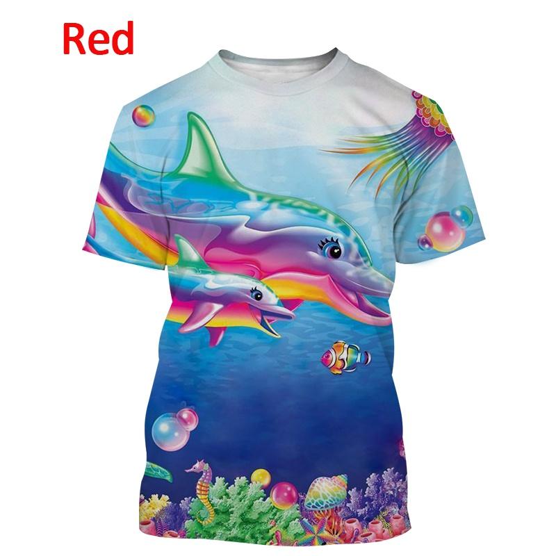 Футболка с дельфином 2022 года, женская повседневная модная дышащая футболка с коротким рукавом, уличный топ с изображением морского животного эльфа