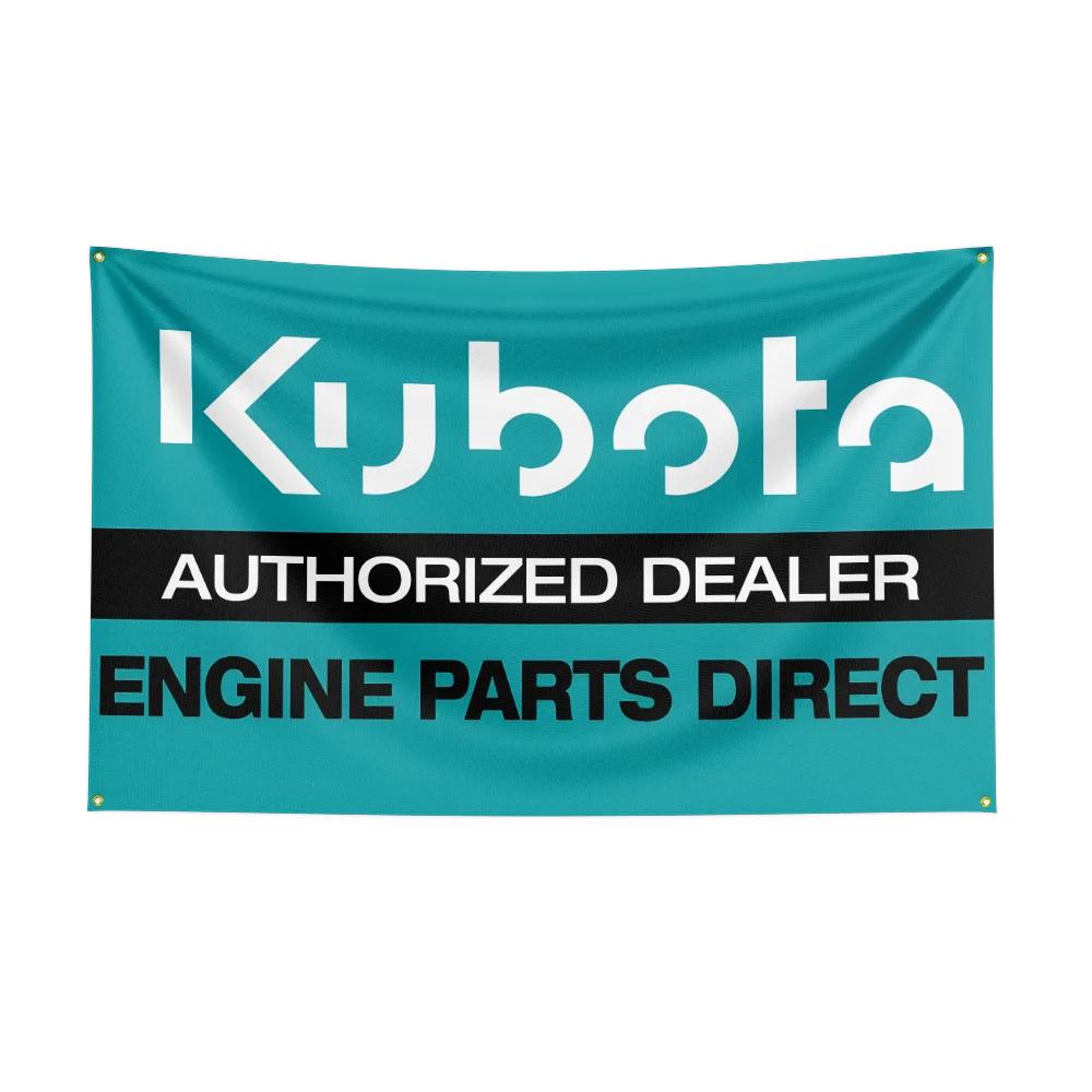 35 футов Флаг Тракторов Kubota Corporation Полиэстер Цифровая Печать Инструмент Гобелен Баннер Штора Для Декора Сельское Хозяйство