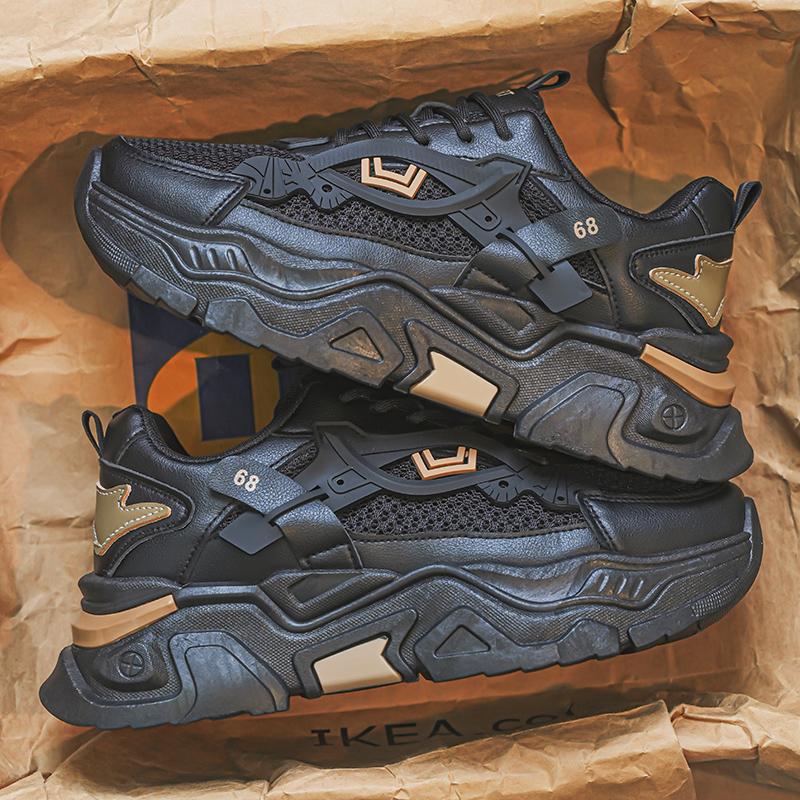 Четыре сезона Новая мужская студенческая обувь для увеличения роста на толстой подошве Повседневная спортивная обувь на мягкой подошве Удобная уличная обувь для бега