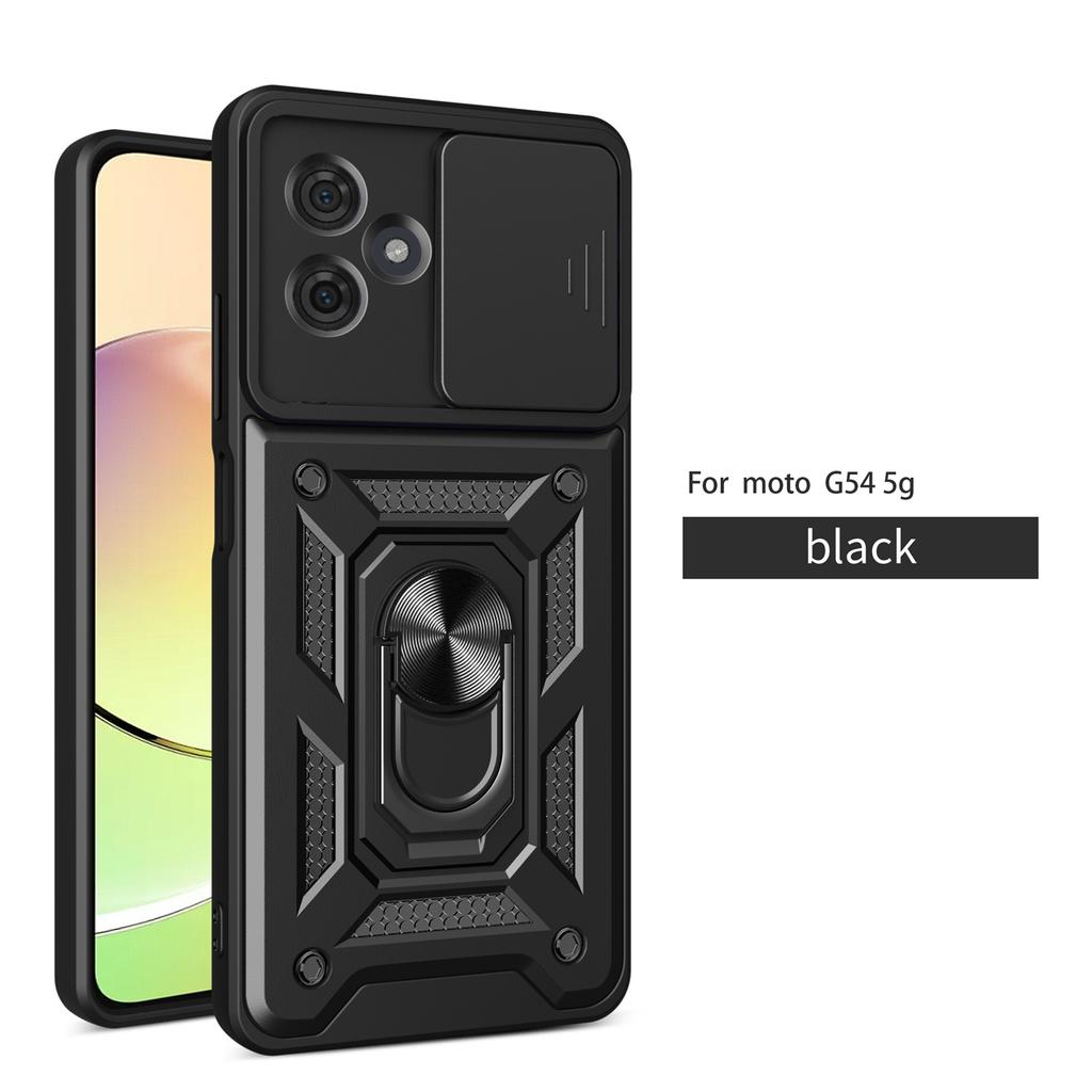 Чехол для Motorola Moto 54 Чехол Окно для защиты камеры Кольцо-подставка Чехол для Motorola Moto g54 5g Военный Прочный Чехол