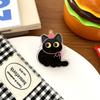 8pcs Fresh Keeping Black Cat Bag Clips Moisture-proof Stationery Clips  Seasoning Bags