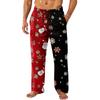 Мужские домашние брюки с принтом по всей поверхности, пижамные брюки для сна, длинные брюки, пижамные брюки