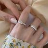 Двухслойное регулируемое кольцо "Сладкое Сердце" с цирконием: Модный женский открытый дизайн