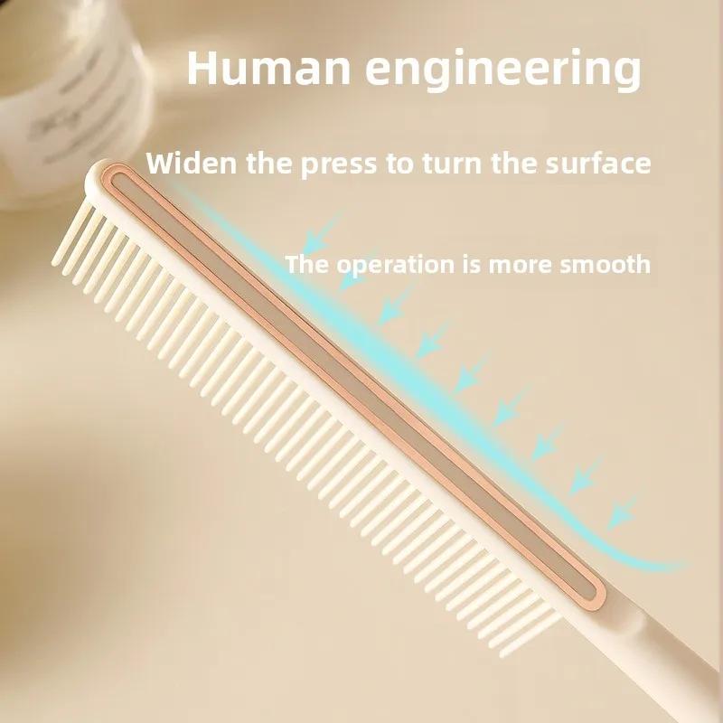 Новая ультратонкая расческа с плоской головкой для женских и мужских волос, для стрижки волос, парикмахерская, Apple Push Edge, профессиональная парикмахерская расческа