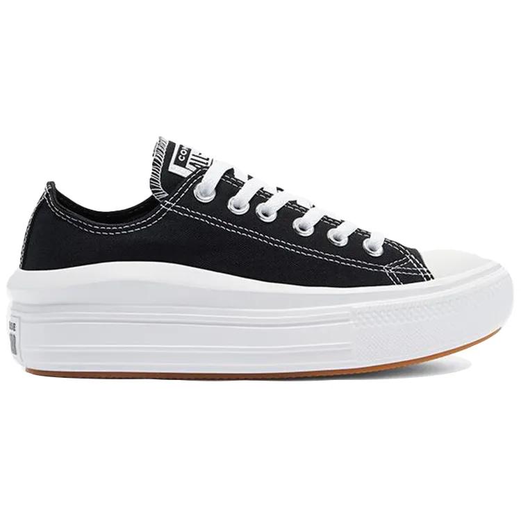 Converse Женские All Star Move Low 'Черные' (женские размеры) Черные / Белые / Белые Повседневные Туфли 570256C