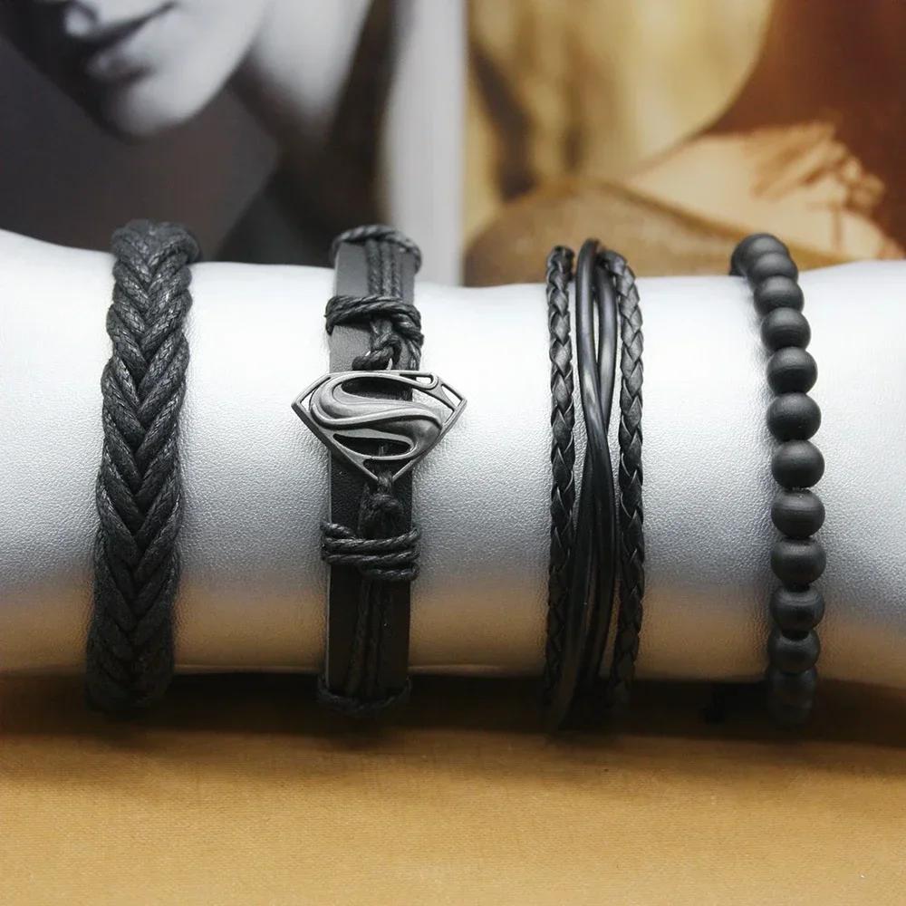 Набор из 5 предметов, классические модные трендовые высококачественные мужские часы-браслет, необычная коробка, ретро-модные роскошные часы для идеального подарка