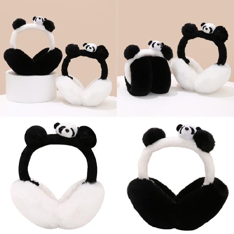 Adjustable Ear Warmer Warmth Cartoon Panda Ear Muffs Thicken Warm Ear Covers for Cold Weather Various Occasion All Age