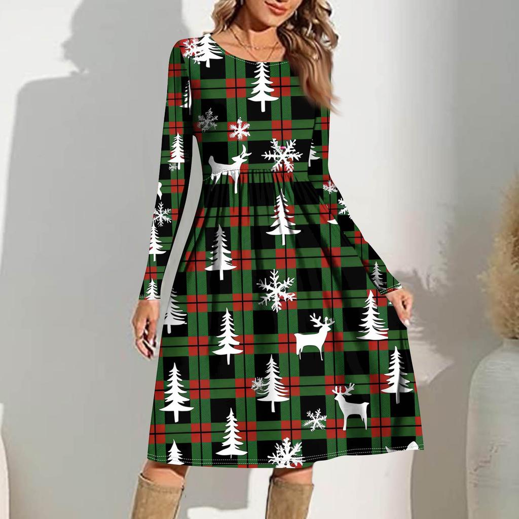 Женское повседневное платье с градиентным принтом, весеннее, с карманом, с круглым вырезом, с длинным рукавом