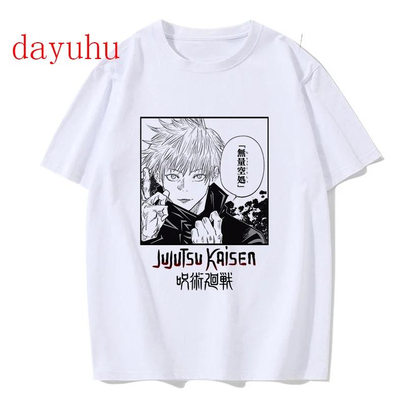 Футболка Unisexga Японская аниме-футболка Jujutsu Kaisen Gojo Satoru Топы Футболки с рисунком Yuji Itadori Крутая футболка Unisex 90-х Unisex