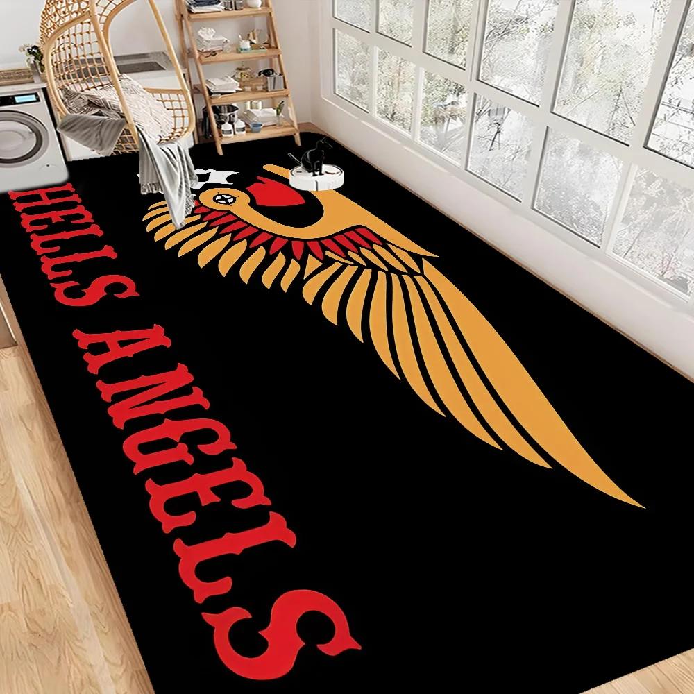 Hell Angels Винтажный Коврик для Двери Мотоцикл Нескользящие Коврики для Ванной Туалета Ковер в Спальню Нордический Домашний Декор