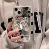 Зеркальный чехол с рисунком цветка и бабочки для мобильного телефона iPhone17promax 15/14 Apple 16 гальваническая кнопка 13