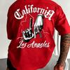 Unisexs Californialightning Hand Print Tshirt 100 Cotton Soft Comfortable Street Style Short Sleeve Crew Neck Casual Tee