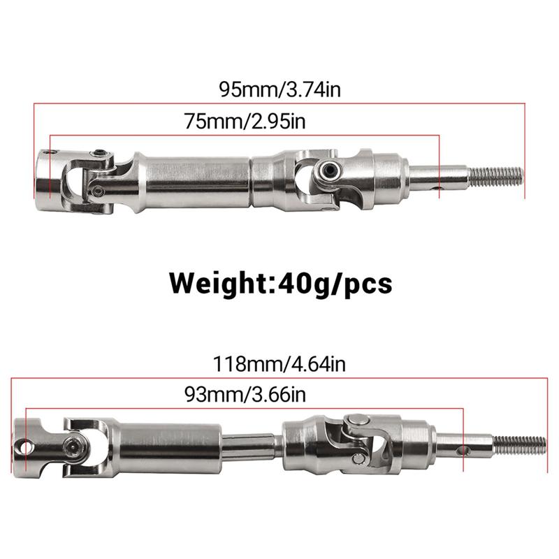 YSUN-Stainless Steel Front Axle Shaft And Rear Drive Shaft For Traxxas Mini Maxx RC Car Upgrade Parts