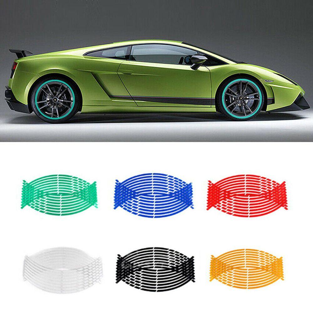 Auto Personality Wheel Decoration Wheel Sticker Reflective Rim Tape Tire Strips Motorbike Decals