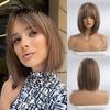 Brown Wig Bob Synthetic Wigs for Women Daliy Lolita Party Natural Wigs High Temperature Hair