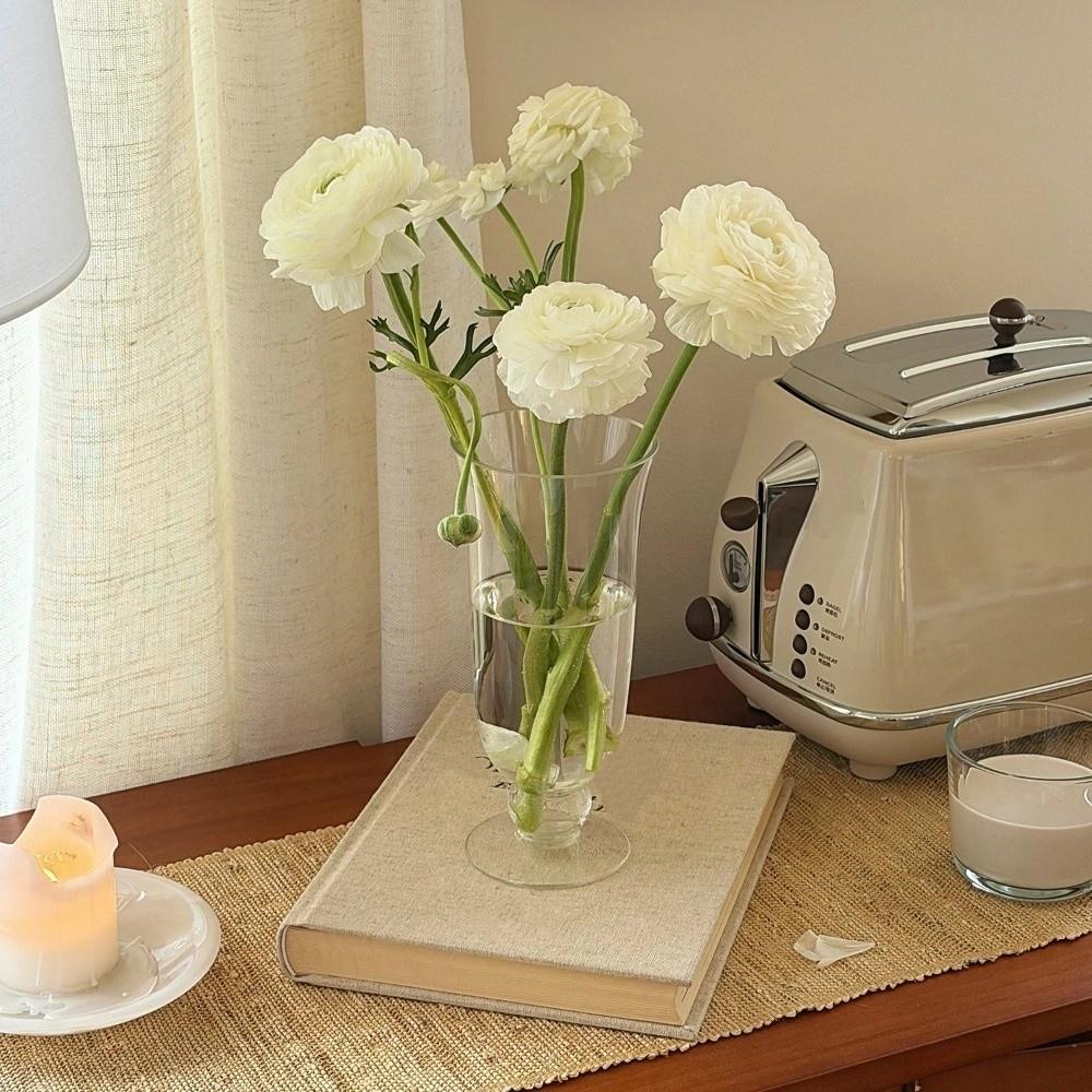 High Temperature Resistant Glass Flower Vase Transparent Decorative Bottles Home Decor