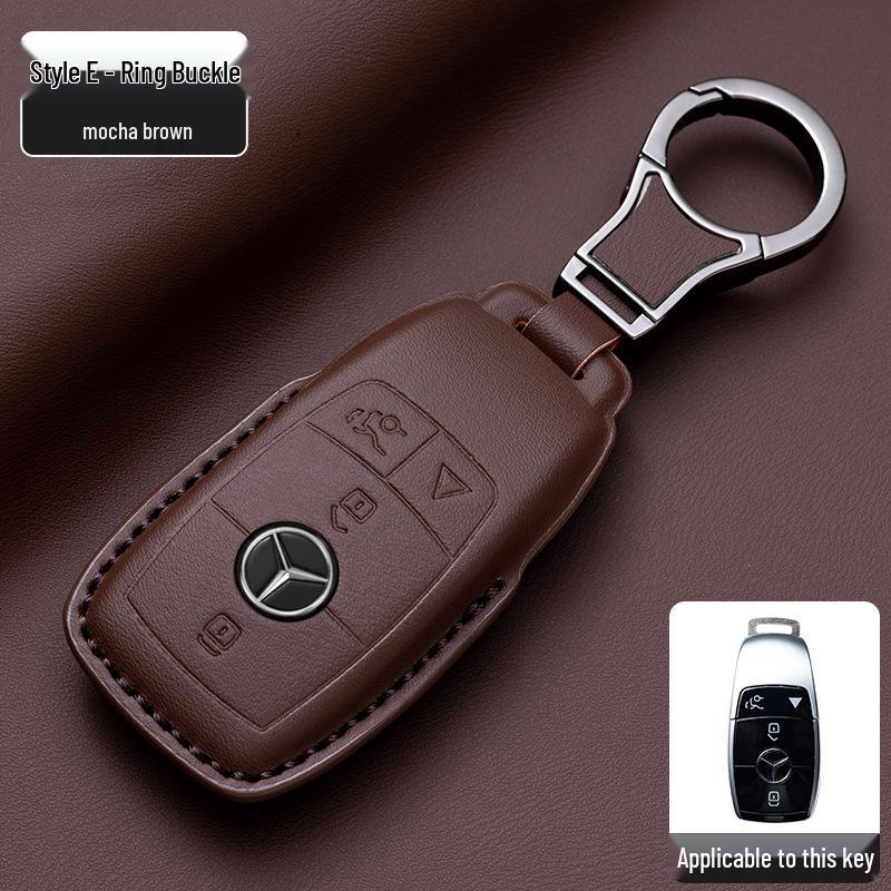 Оригинальный кожаный чехол-ключница Mercedes-Benz из кожи Наппа для GLE, GLAC200L, C260L, E300L, E-Class, S-Class и C-Class.