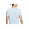 Nike Dri-Fit One Модная Удобная Универсальная Футболка с Круглым Вырезом и Коротким Рукавом Женские Топы Фиолетовый Синий Черный HJ1055-423