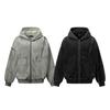 Urban Streetwear Hip Hop Hoodie New Washed Distressed Zip Up Jacket Men Women
