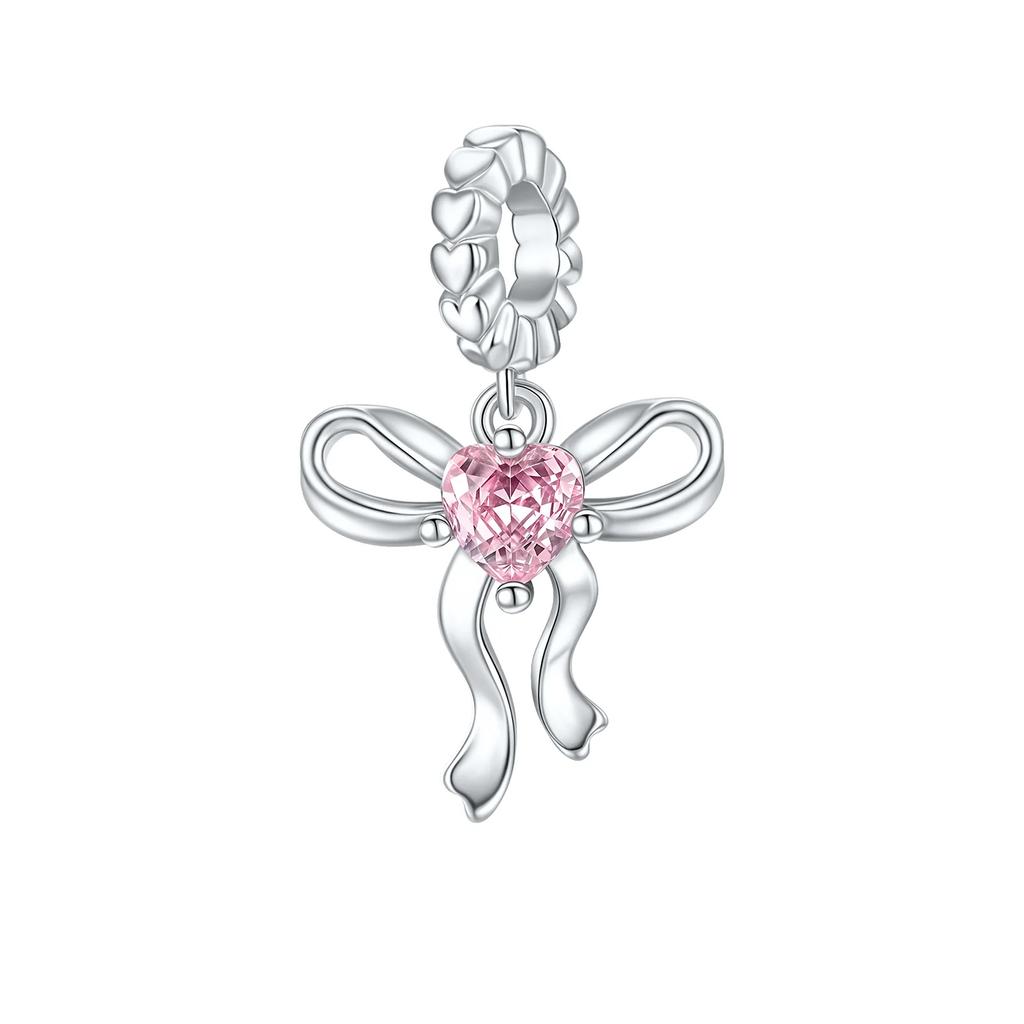 Оригинальные медные семейные шармы Мама Цветок Сердце Бусины для ожерелья DIY Браслет Подарок Ювелирное изделие Подарок на День матери