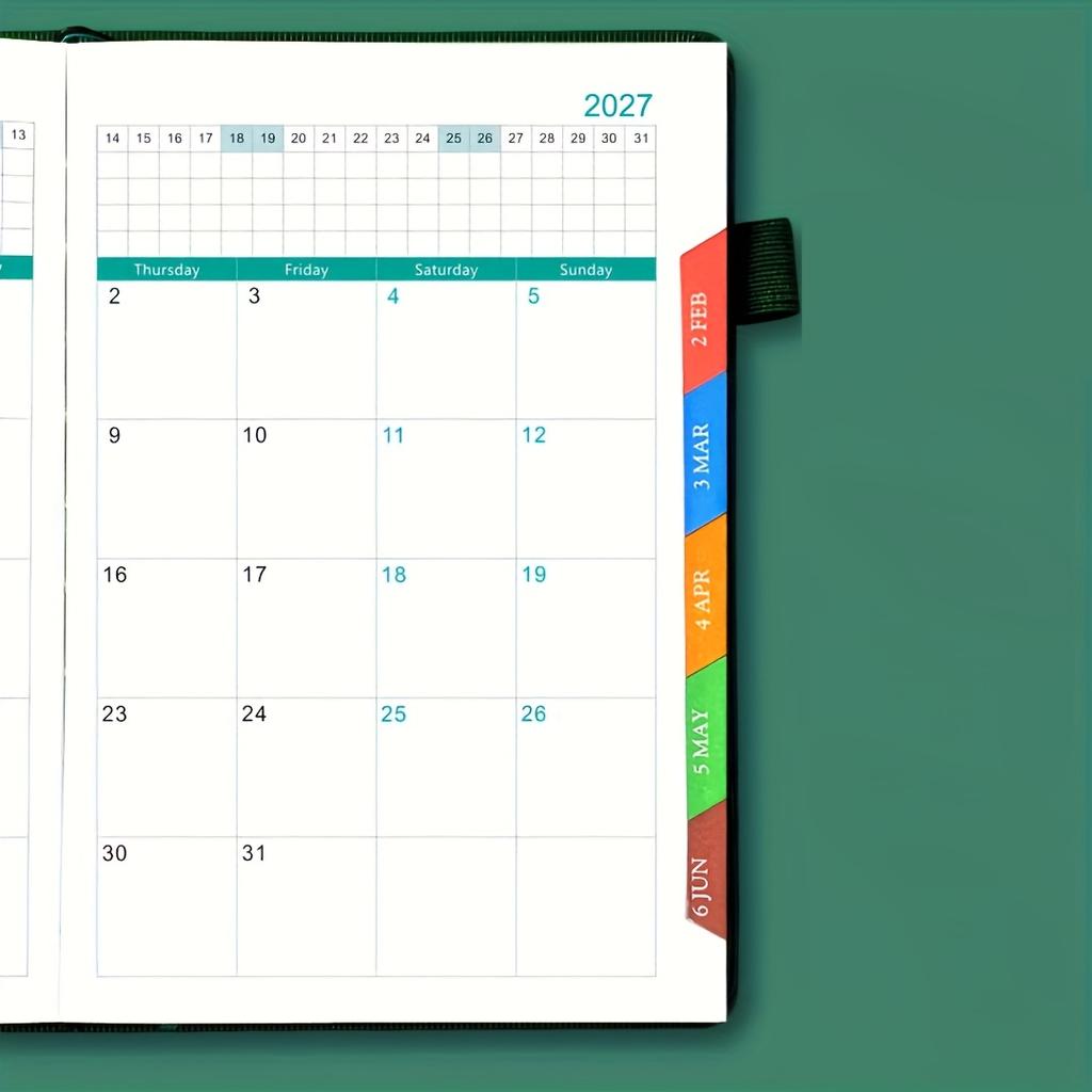 2027 New Calendar Log Self Discipline Check in Time Management One Page Per Day 365 Day Plan Office