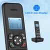 D1002B Cordless Phone with Answering Machine Caller IDCall Waiting 1.6 Inch Backlight LCD 3 Lines