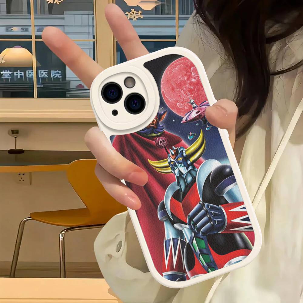 UFO R-Robot G-Goldorak Phone Case For IPhone 16 15 14 13 12 11 Pro Max Plus 16E Soft Leather Cover