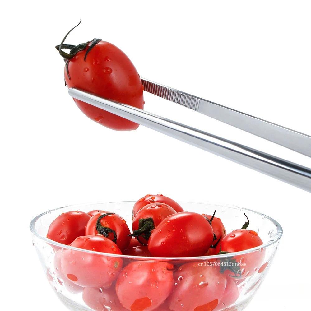 12-дюймовые кухонные щипцы из нержавеющей стали, кулинарные прецизионные щипцы для приготовления пищи на гриле, утолщенные щипцы для ежедневного использования, зажимной инструмент