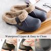 Fashion New Men Waterproof Slippers Women Men Fur Clogs Slippers Winter Men Garden Shoes Outdoor Antiskid Mules Indoor Soft House Shoes