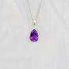 Amethyst Pendant, Statement Amethyst Necklace, Natural Purple Gemstone, Sterlin