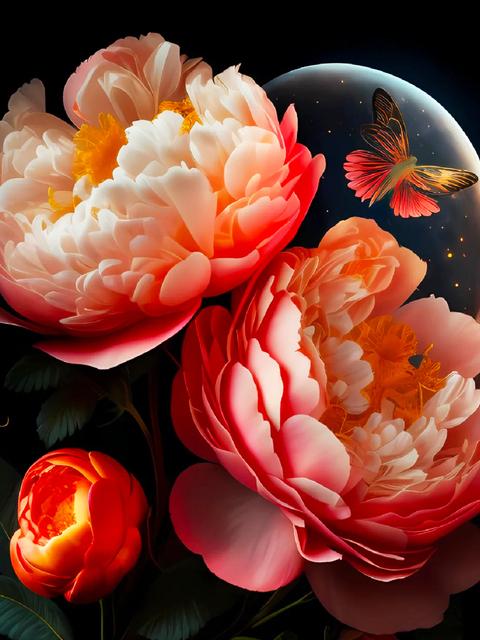 5D Алмазная мозаика Пион Красный Картина Стразы Вышивка Цветок Полный Квадрат Круглый Наборы Живопись Новое Поступление Настенное Искусство