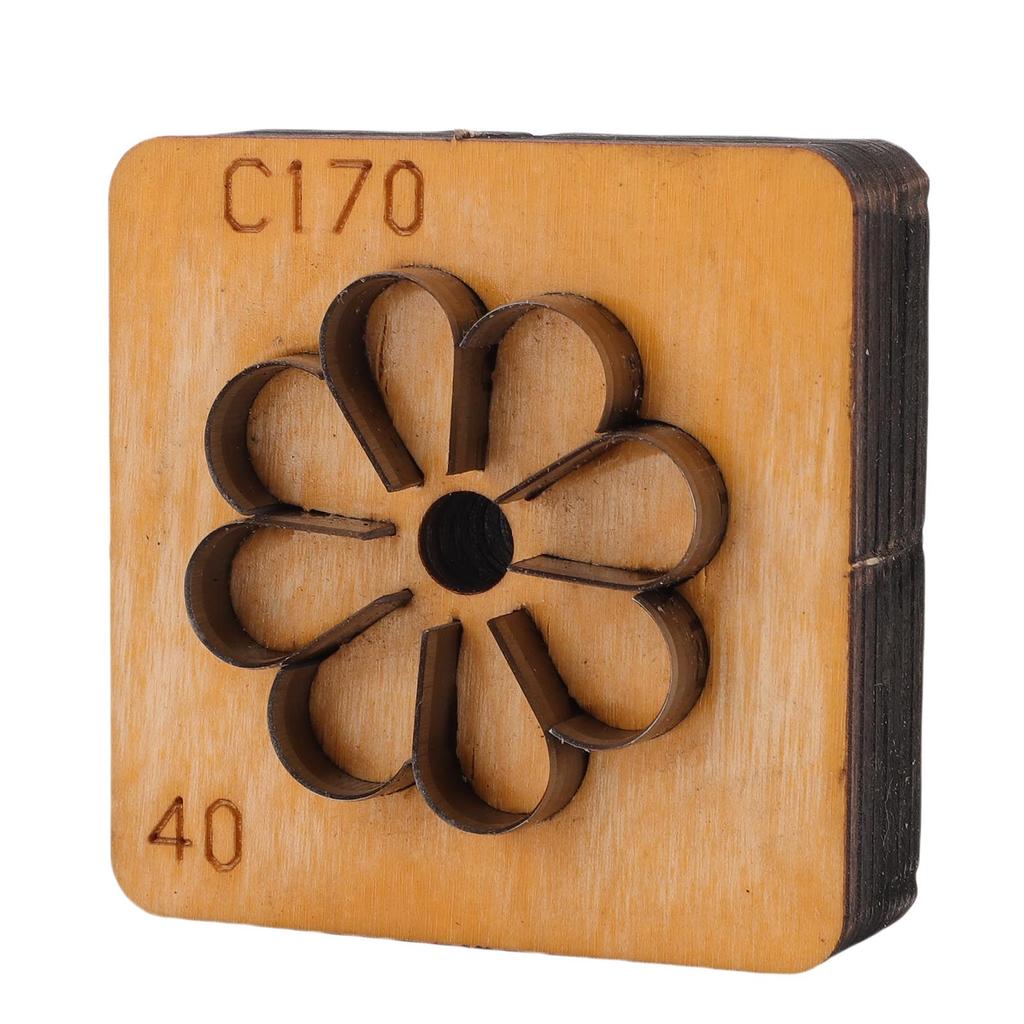 Форма для резки кожи с деревянным основанием, вырубной штамп в форме цветка для изготовления брелоков, украшений для сумок