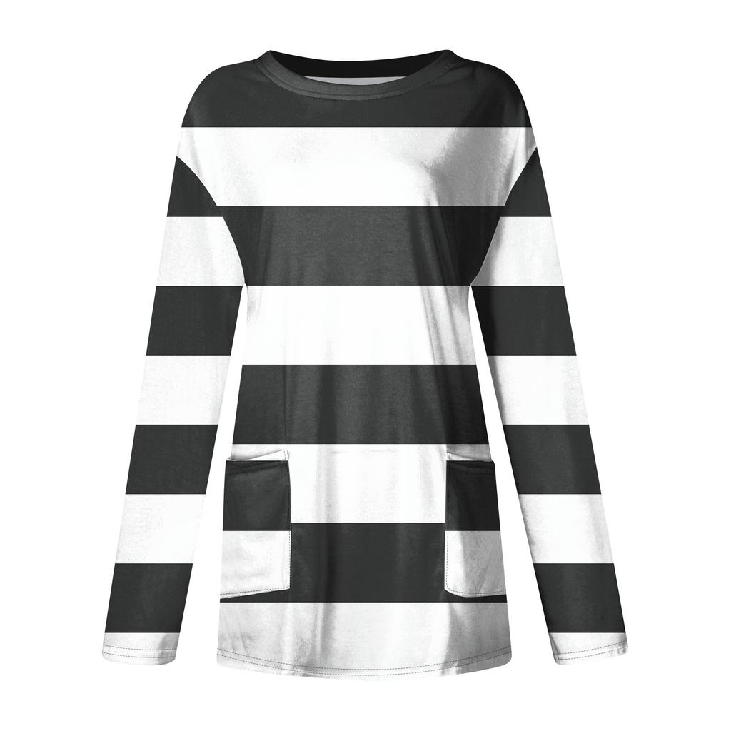 Женская толстовка, пуловер, спортивная одежда, карман, принт, повседневный топ с круглым вырезом и длинными рукавами