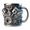 Кружка для кофе Многоразовая креативная Автомобильные двигатели V8 Контейнер для воды Забавные аксессуары для питья Портативная из нержавеющей стали Стакан для сока пива