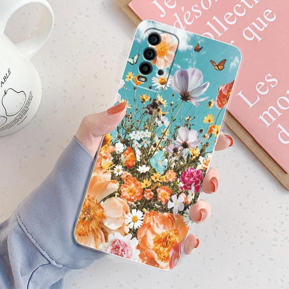 Для Xiaomi Redmi 9T Чехол Redmi9T Задняя крышка Девочки Новая мода Прозрачный Чехол для телефона Мягкий силиконовый Чехол для Xiaomi Redmi9 T 9T Coque