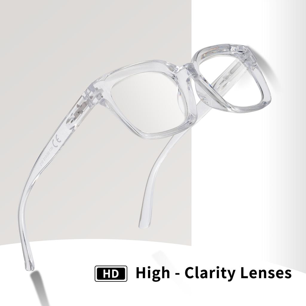 2pcs VOPHA Anti Blue Light Square Prescription Spectacles Women Men Spring Leg Farsightedness Glaasses +0.5 +1.0 To +3.0