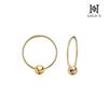 Gold N 14K Slim Bowling 14mm Earrings Yg