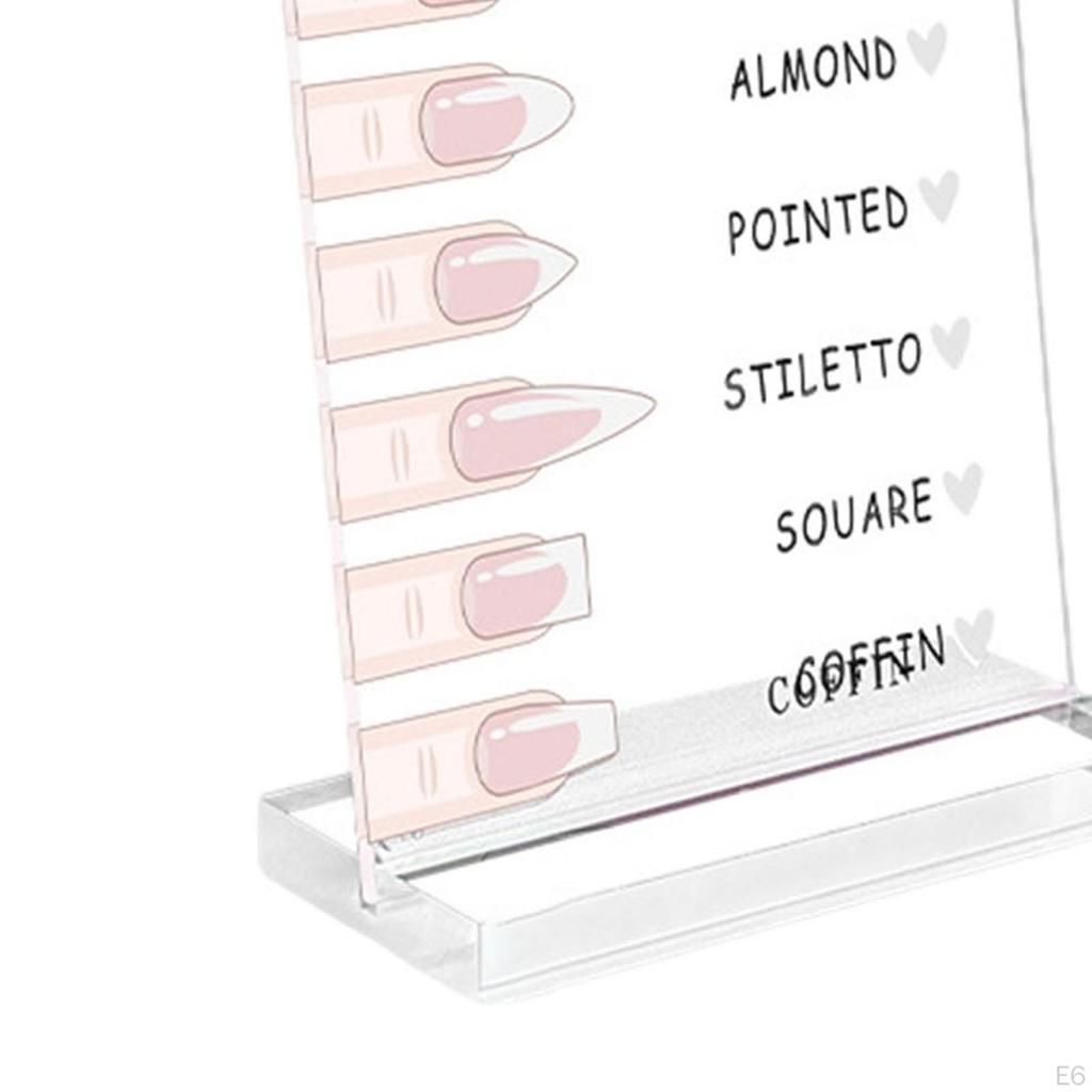 Дисплей для нейл-арта Акриловая панель 2 мм Элегантная подставка Универсальное использование Милый фотореквизит Маленький с