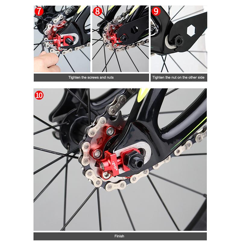 1Pcs Bicycle Chain Adjuster Tensioner Fastener Aluminum Alloy Bolt For Bmx Fixie Bike Single Speed Bicycle Bolt Screw
