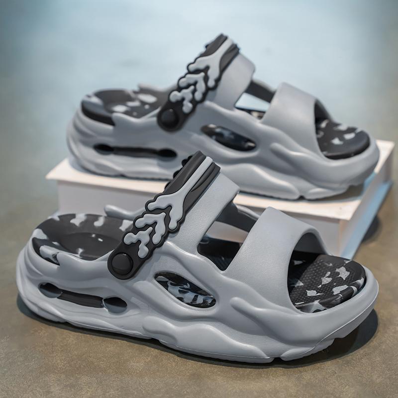 Повседневные нескользящие тапочки EVA с открытым носком для пляжа, душа, весны и лета, повседневная обувь с инновационным дизайном