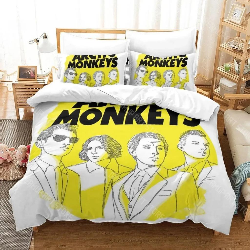 3D Печать Arctic Monkeys Комплект постельного белья Односпальный Полуторный Двуспальный Евро-размер Кинг-сайз Комплект для кровати Взрослый Детская спальня Комплекты пододеяльников простыня