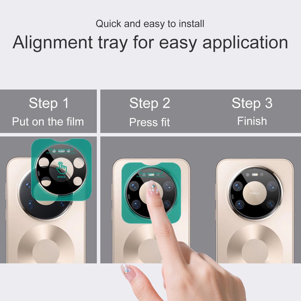 Для Huawei Mate 80 Pro Max Стекло IMAK Высококачественная Стеклянная Пленка на Объектив Самопозиционирующаяся Черная Версия