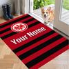 Custom Name Eintracht Frankfurt Crystal Velvet Floor Rug Personalized Text Soft Carpet Home Decor