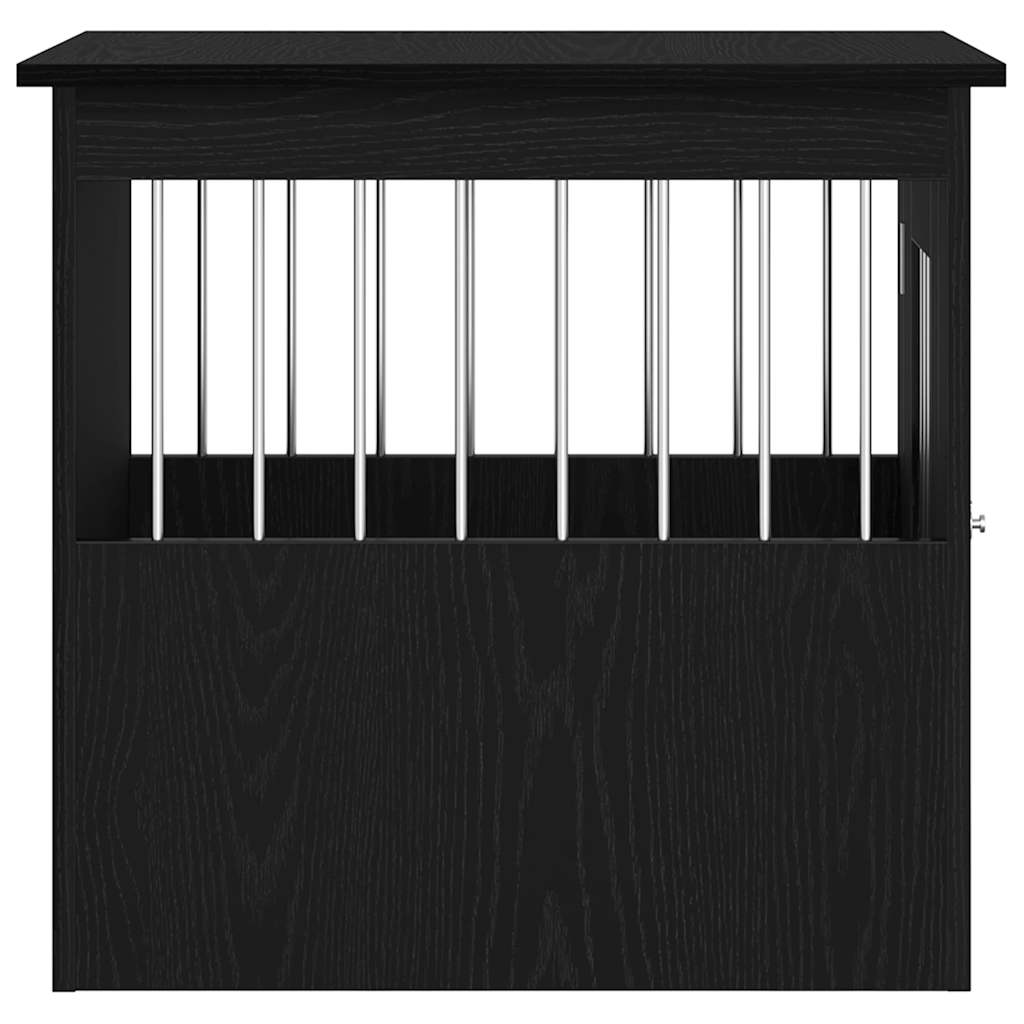 Dog Crate Furniture Black Oak 45 x 62 x 59 cm Engineered Wood