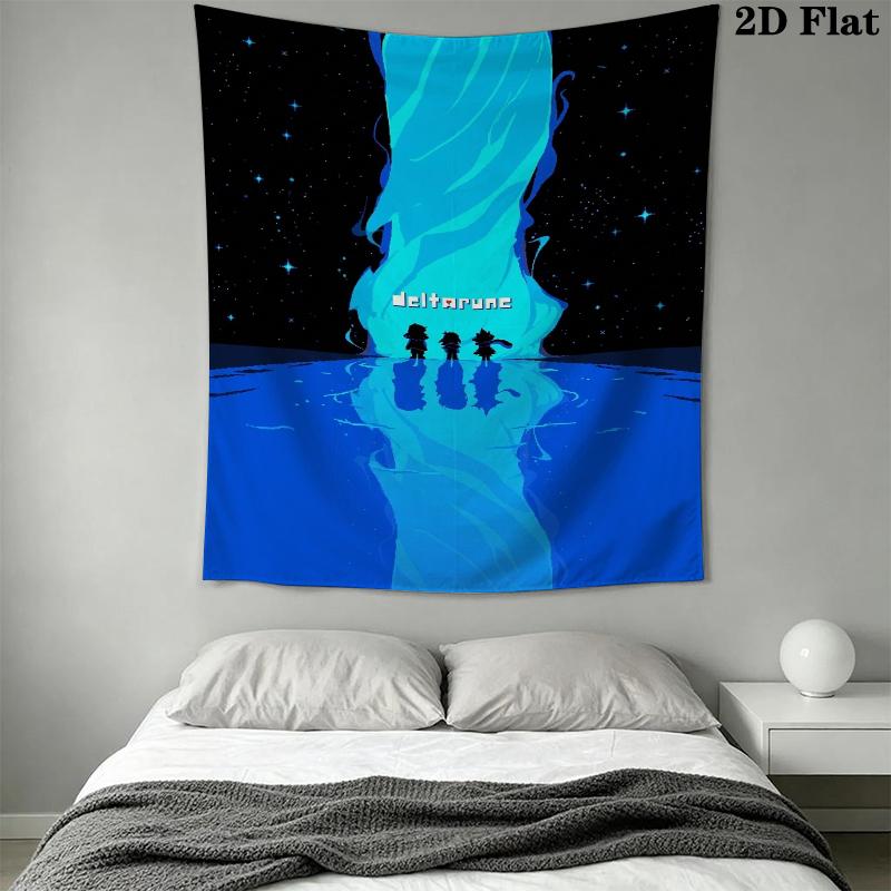 Deltarune Wall Tapestry Aesthetic Wall Hanging Printed Fabric Blanket Decorative Tapestries for Bedroom Living Room Home Decor